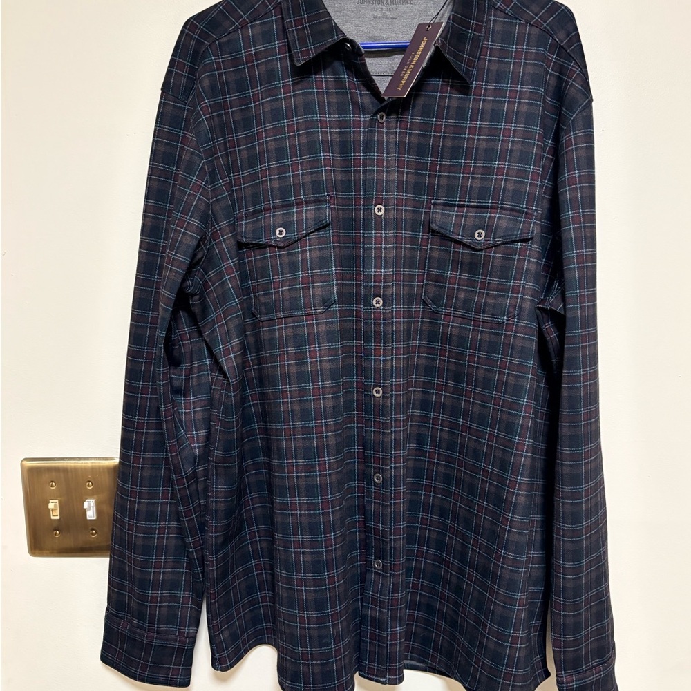 Johnston & Murphy burgundy Shirt